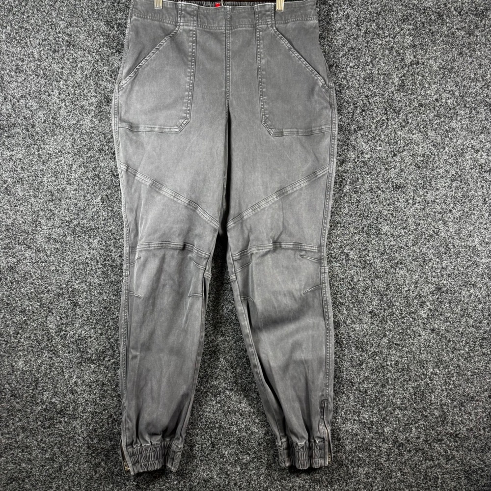 Spanx Stretch Twill Ankle Cargo Joggers Grey High Rise Pants XL 20400R